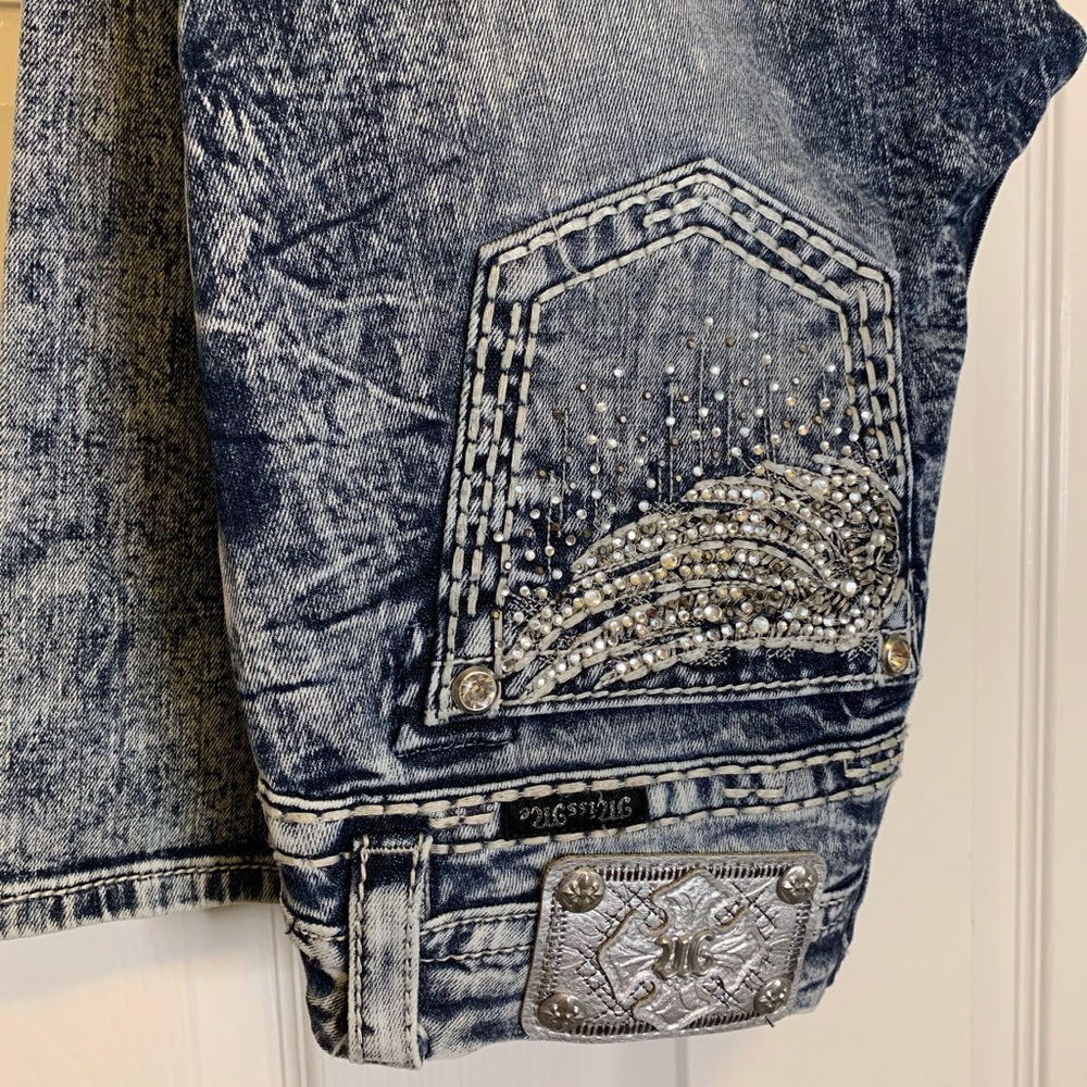 Miss Me Jeans Rhinestones Studs & Embroidery